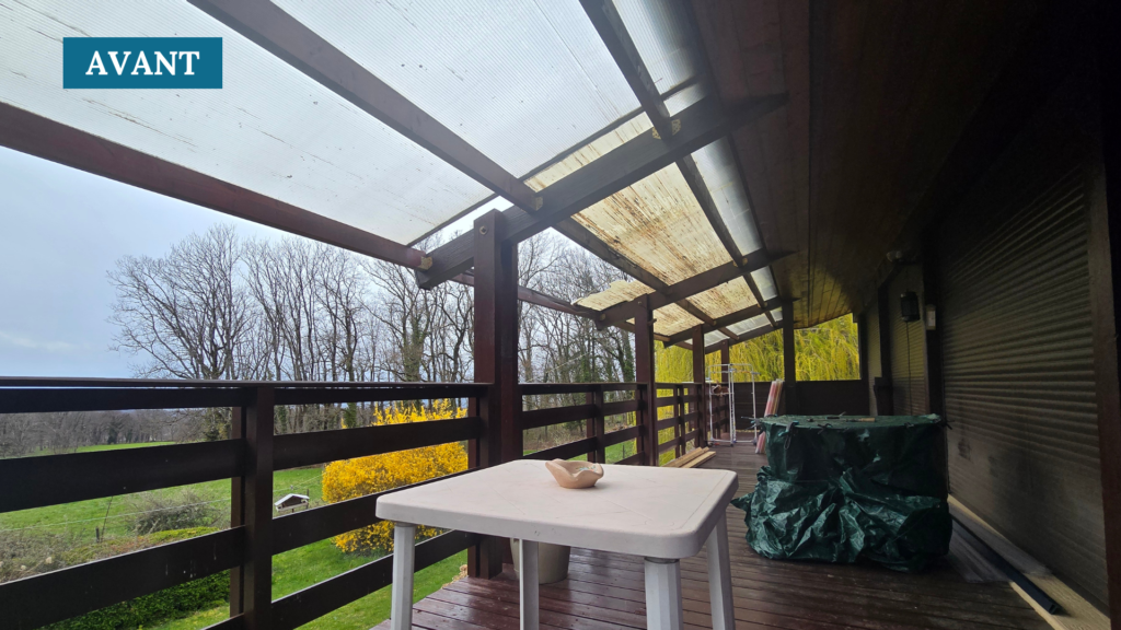 remise en état de la structure en polycarbonate à Féternes (74)